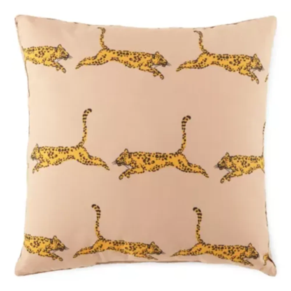 Distant Lands 18x18 Leopard Square Outdoor Pillow