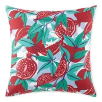 Distant Lands 18x18 Pomegranate Square Outdoor Pillow