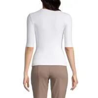 Worthington Womens Ultra Smoothing Crew Neck Top