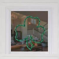 Northlight 17in Lighted Irish Shamrock Silhouette St. Patricks Day Window Decor