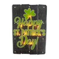 Northlight 17in Lighted Happy Silhouette St. Patricks Day Window Decor