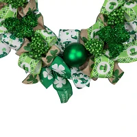 Northlight 24in Ribbons And Shamrocks Indoor St. Patricks Day Garland & Wreath Set