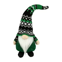 Northlight 11.5" Led Lighted Boy With Green Irish Fair Isle Hat St. Patricks Day Gnome