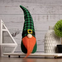 Northlight 13" Green And Black Plaid Leprechaun St. Patricks Day Gnome