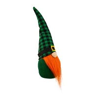 Northlight 13" Green And Black Plaid Leprechaun St. Patricks Day Gnome