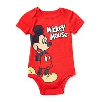 Disney Baby Boys Short Sleeve Mickey Mouse Bodysuit