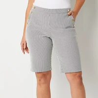 Liz Claiborne Womens Mid Rise Pull-On Short