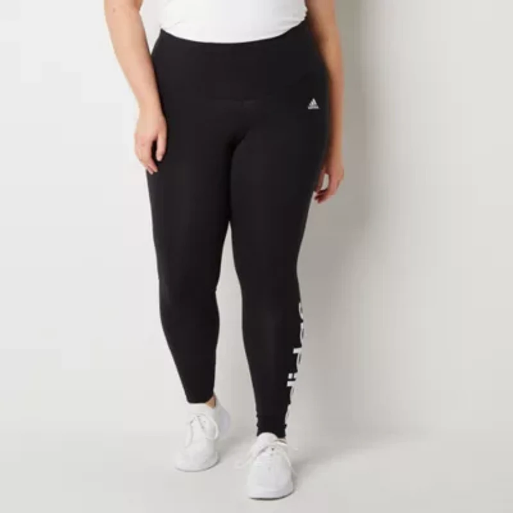 adidas Essentials High Waisted Logo Leggings (Plus Size)