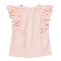 Okie Dokie Toddler & Little Girls Eyelet Round Neck Tank Top