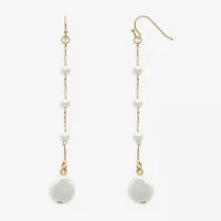 Bijoux Bar Gold Tone Simulated Pearl Drop Earrings