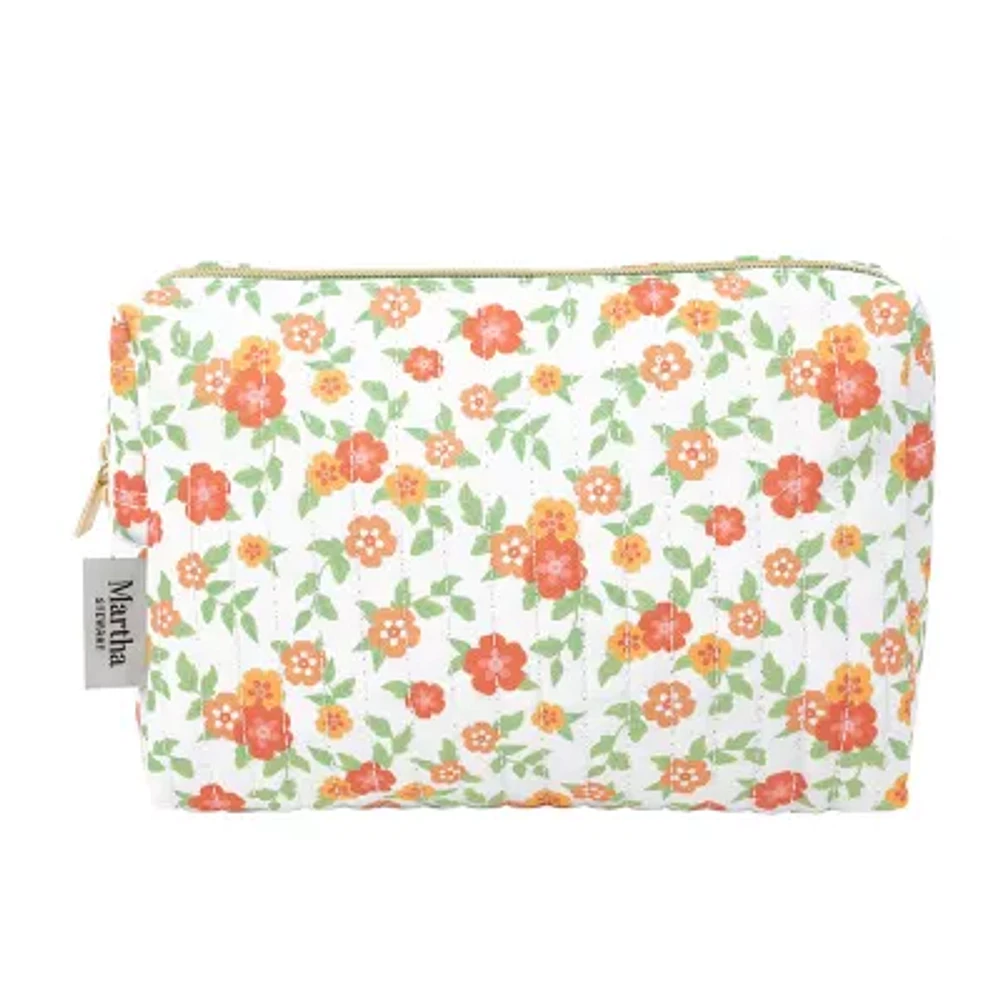 Martha Stewart Quilted Floral Pouch
