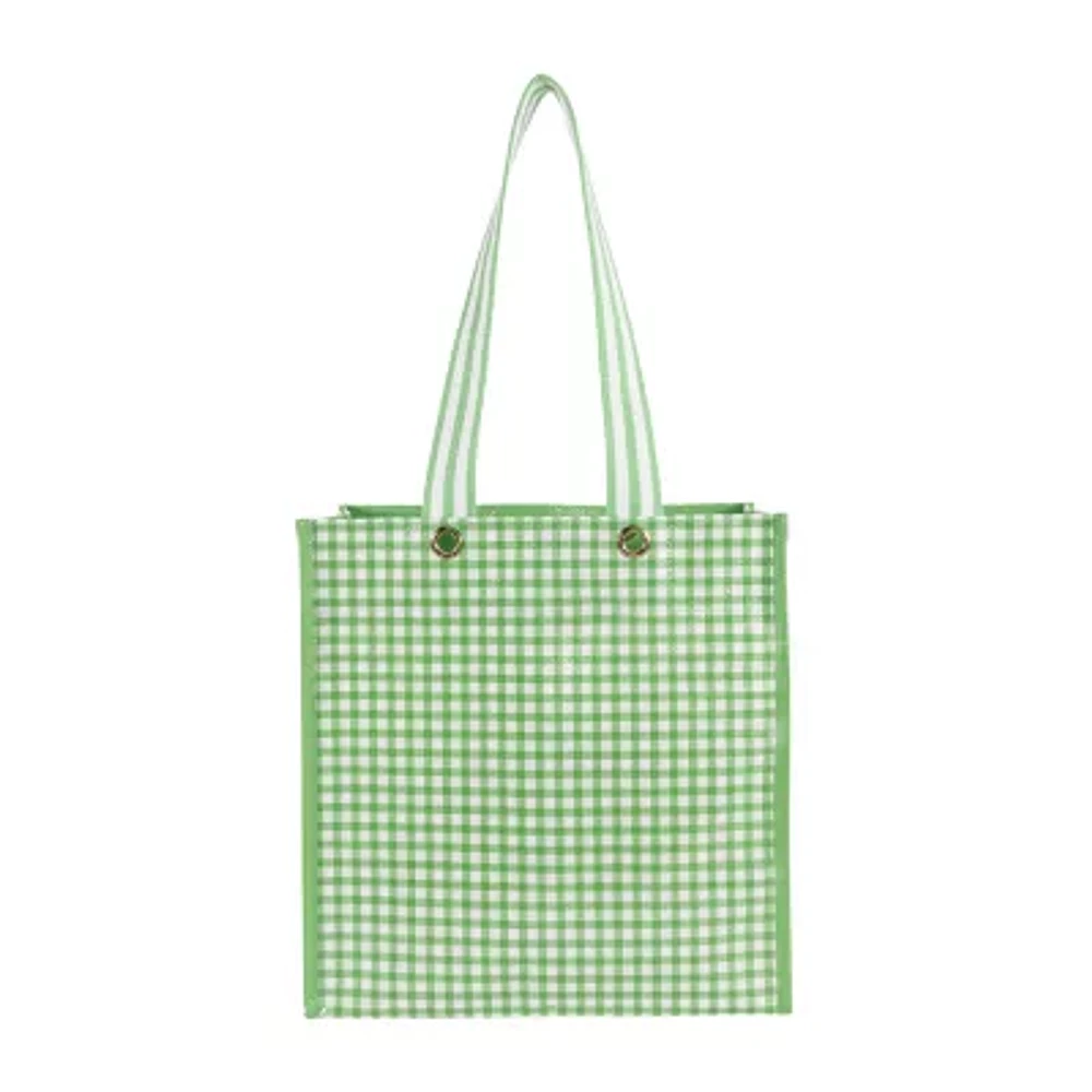 Martha Stewart Green Gingham Market Tote