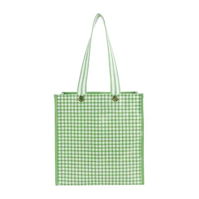Martha Stewart Green Gingham Market Tote
