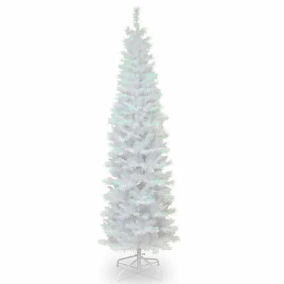 National Tree Co. White Iridescent Tinsel 6 Foot Christmas Tree