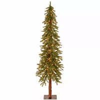 National Tree Co. Hickory Cedar 6 Foot Pre-Lit Cedar Christmas Tree