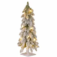 National Tree Co. Snowy Downswept Foot Pre-Lit Flocked Christmas Tree