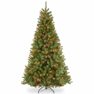 National Tree Co. North Valley Spruce Hinged 1/2 Foot Pre-Lit Spruce Christmas Tree