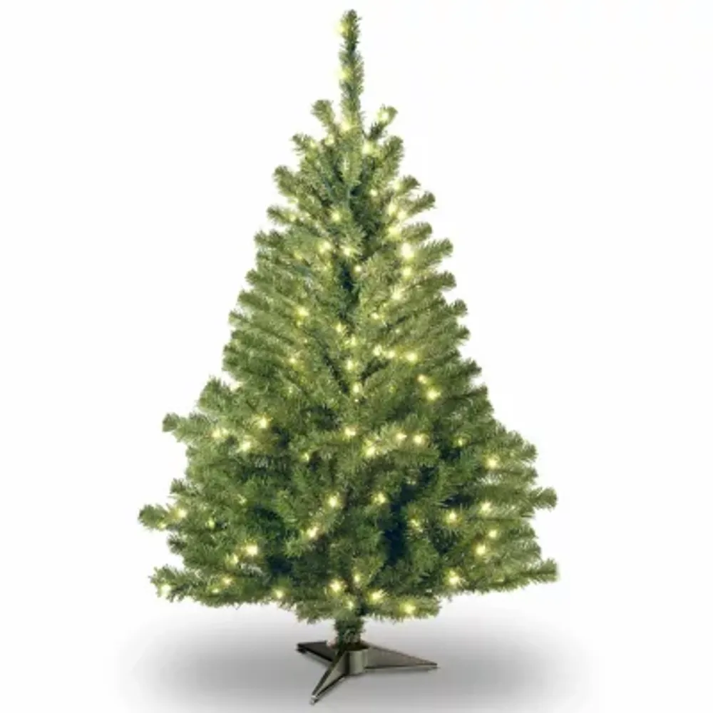 National Tree Co. Kincaid Spruce 4 Foot Pre-Lit Spruce Christmas Tree