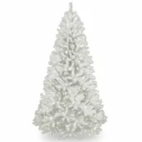 National Tree Co. North Valey White Spruce Hined 7 Foot Pre-Lit Spruce Christmas Tree