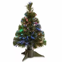 National Tree Co. Fiber Optic Ice 1 1/2 Feet Pre-Lit Christmas Tree