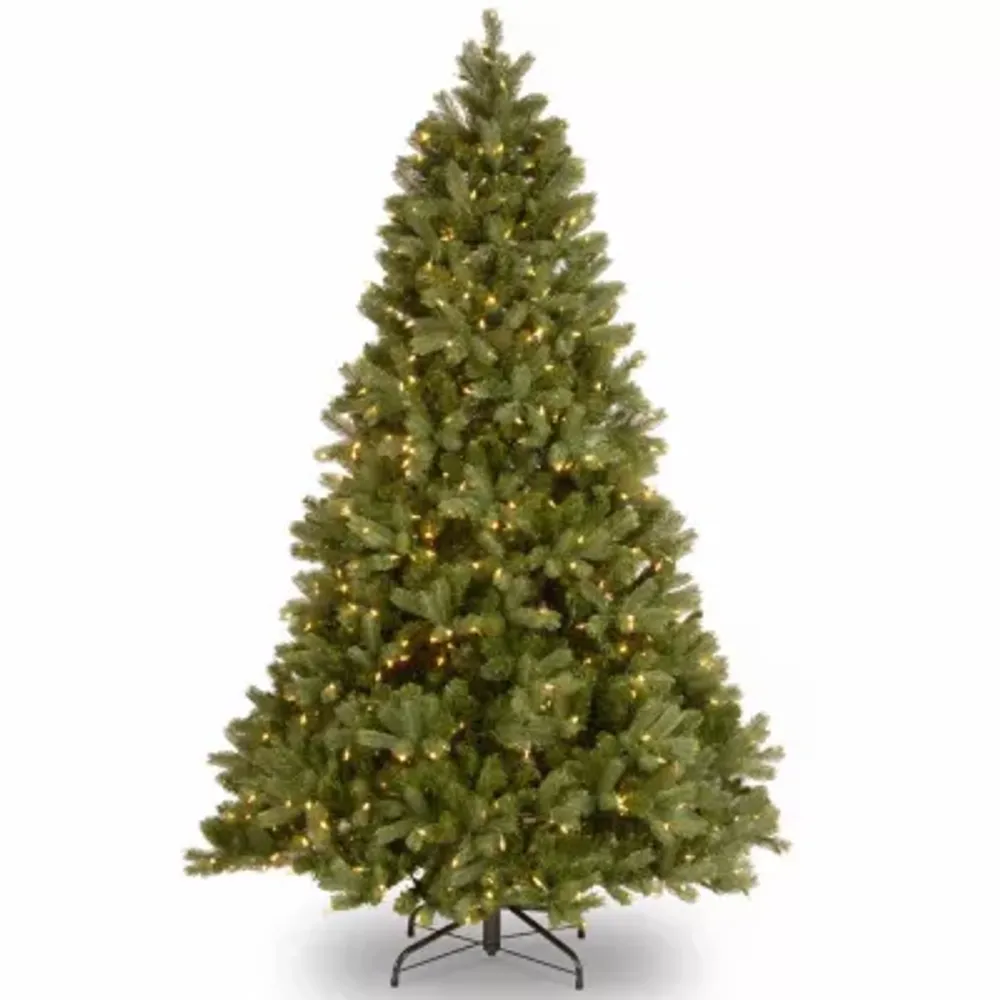 National Tree Co. Downswept Douglas Fir Hinged 7 1/2 Foot Pre-Lit Fir Christmas Tree