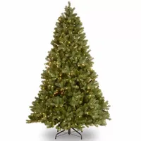 National Tree Co. Downswept Douglas Fir Hinged 7 1/2 Foot Pre-Lit Fir Christmas Tree