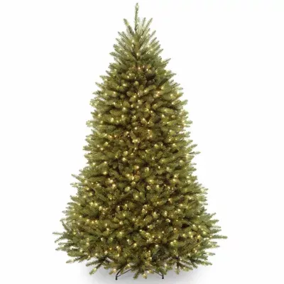 National Tree Co. Dunhill Fir Hinged Foot Pre-Lit Fir Christmas Tree