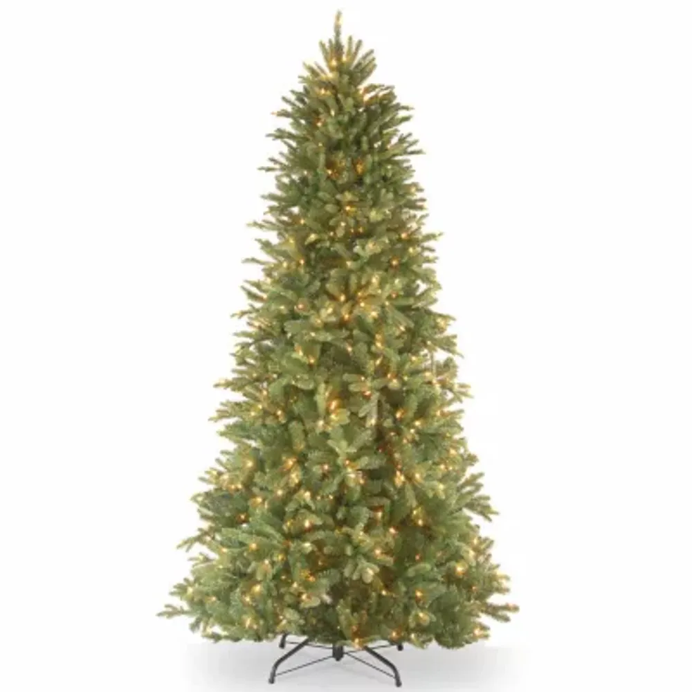 National Tree Co. Tiffany Fir Slim 6 1/2 Foot Pre-Lit Fir Christmas Tree