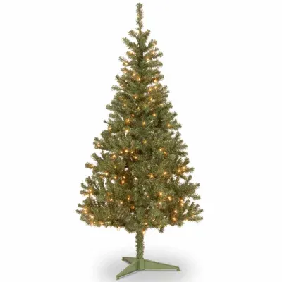 National Tree Co. Canadian Fir Grande Wrapped 6 Foot Pre-Lit Fir Christmas Tree