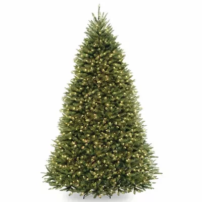 National Tree Co. Dunhill Fir Hinged 9 Foot Pre-Lit Fir Christmas Tree