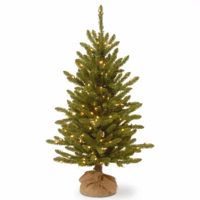 National Tree Co. Kensington Burlap 4 Foot Pre-Lit Christmas Tree