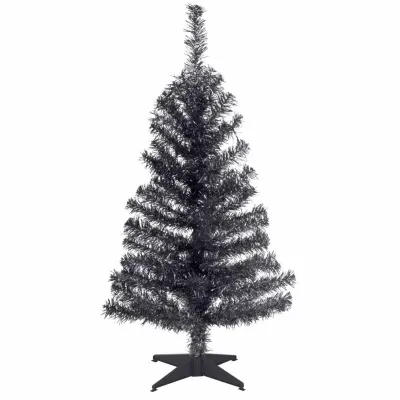 National Tree Co. Black Tinsel 3 Foot Christmas Tree