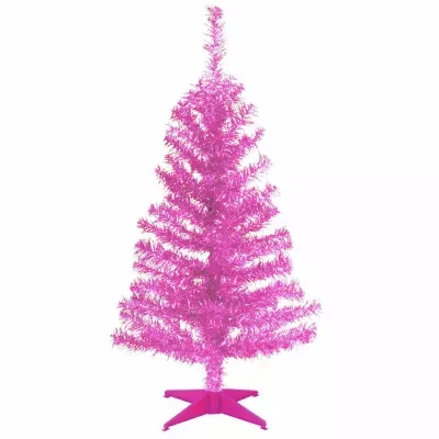 National Tree Co. Pink Tinsel 3 Foot Christmas Tree