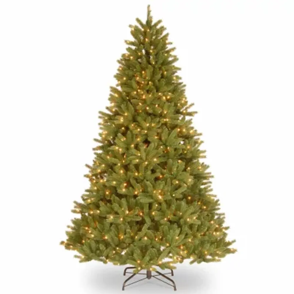 National Tree Co. Grande Fir Hinged 7 1/2 Foot Pre-Lit Fir Christmas Tree