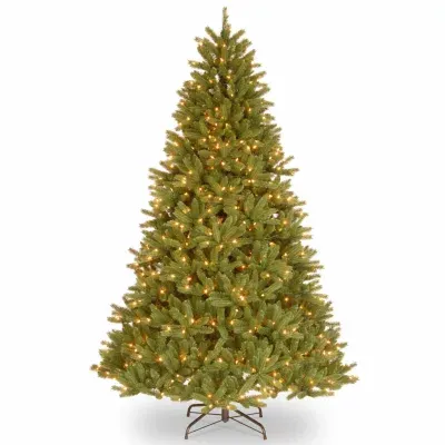 National Tree Co. Grande Fir Hinged 7 1/2 Foot Pre-Lit Fir Christmas Tree