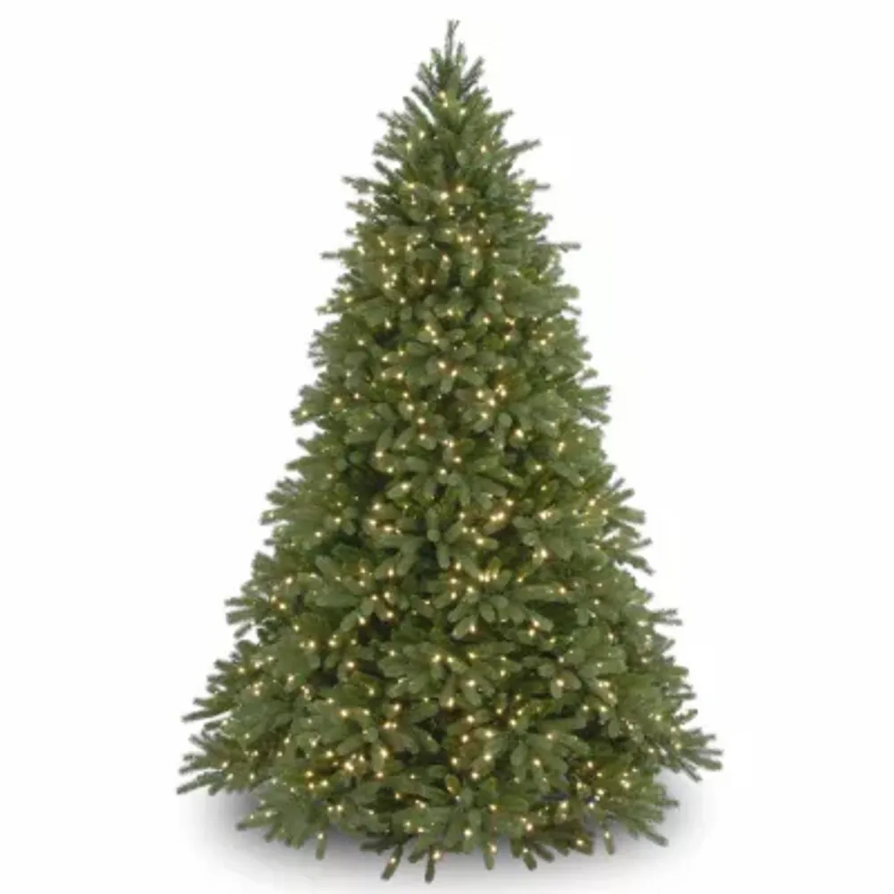 National Tree Co. Jersey Fraser Fir Hinged 7 1/2 Foot Pre-Lit Fir Christmas Tree