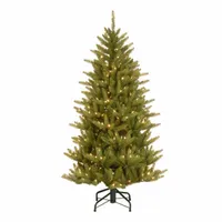 National Tree Co. Natural Frasier Slim Hinged 4 1/2 Foot Pre-Lit Christmas Tree