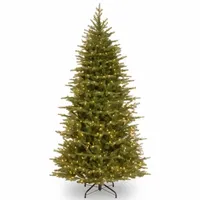 National Tree Co. Nordic Spruce Slim Hinged 7 1/2 Foot Pre-Lit Spruce Christmas Tree