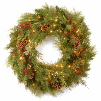 National Tree Co. White Pine Indoor Outdoor Christmas Wreath