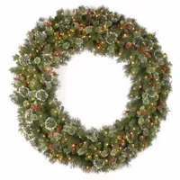 National Tree Co. Snowflaked Wintry Pine Indoor Outdoor Christmas Wreath