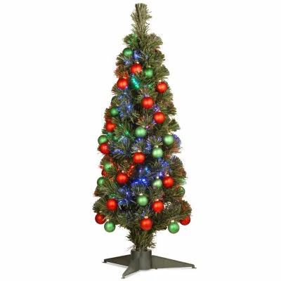 National Tree Co. Fireworks Shiny Ornament 3 Foot Pre-Lit Christmas Tree