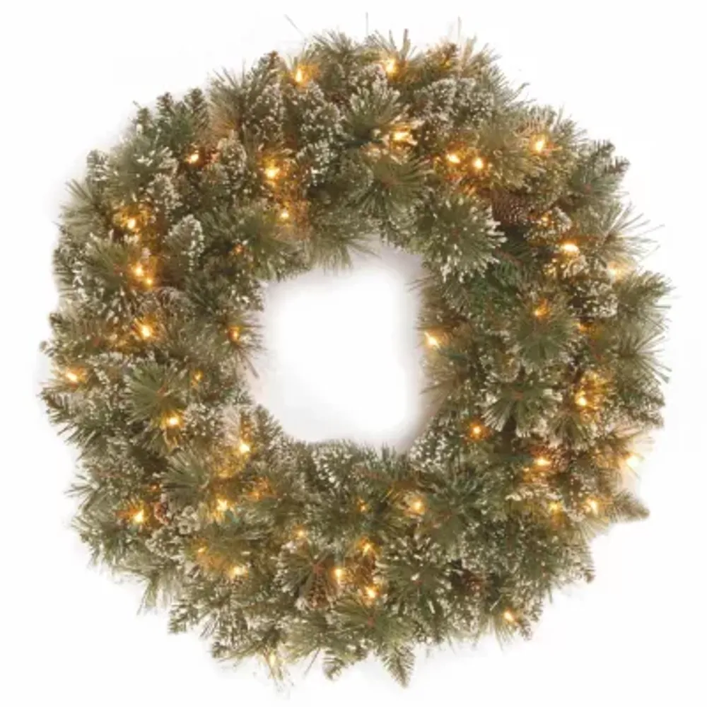 National Tree Co. Glittery Bristle Pine Indoor Outdoor Christmas Wreath