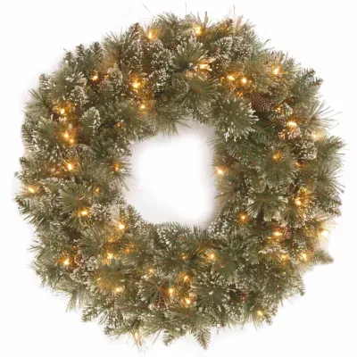 National Tree Co. Glittery Bristle Pine Indoor Outdoor Christmas Wreath