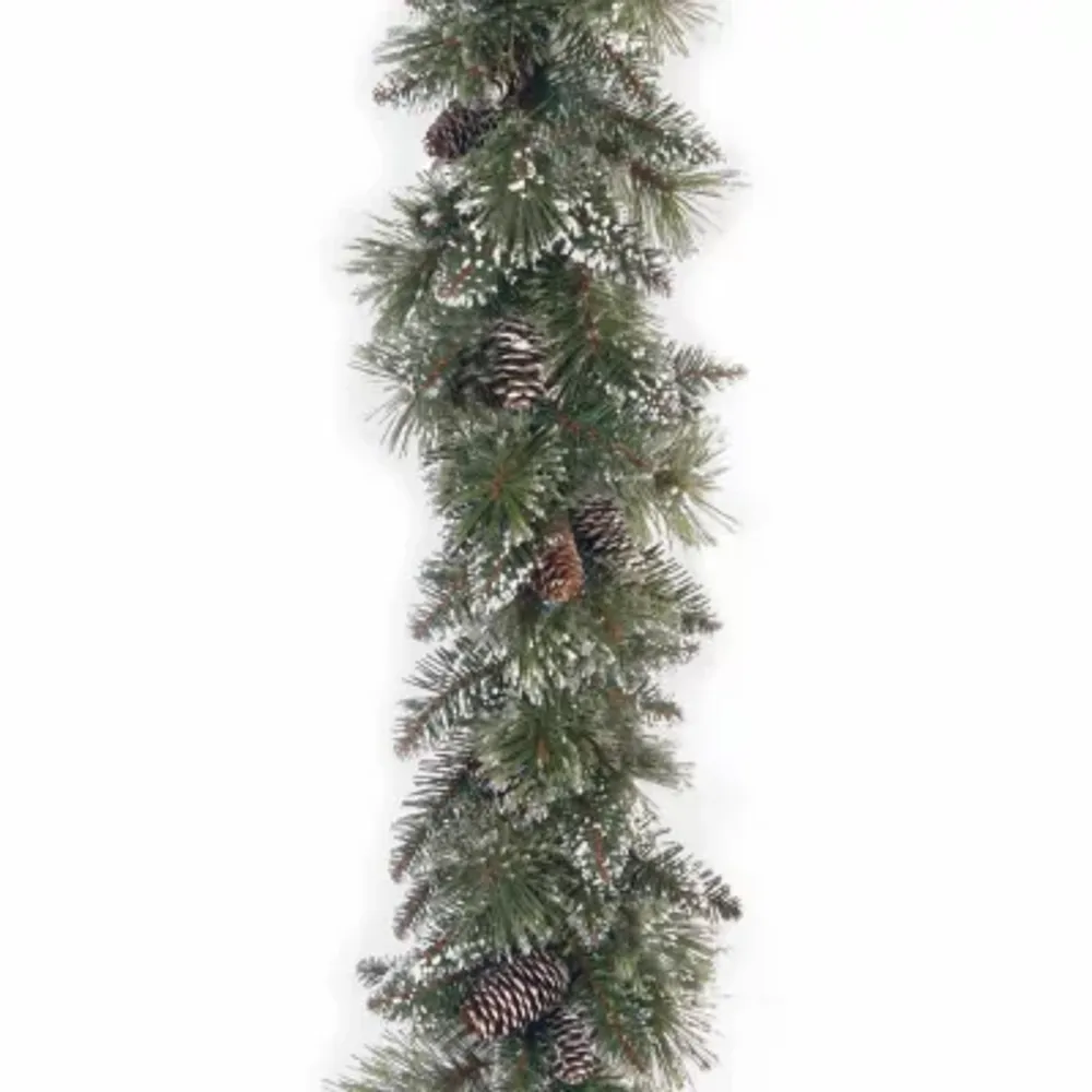 National Tree Co. Glittery Bristle Pine Indoor Outdoor Christmas Garland