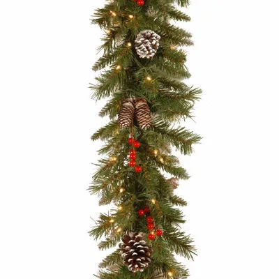 National Tree Co. Frosted Berry Indoor Outdoor Christmas Garland