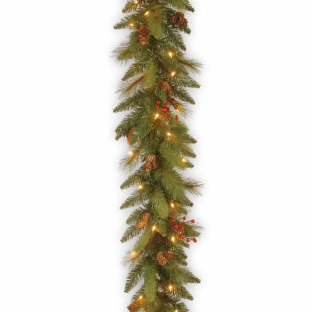 National Tree Co. Long Needle Pine Cone Indoor Outdoor Christmas Garland