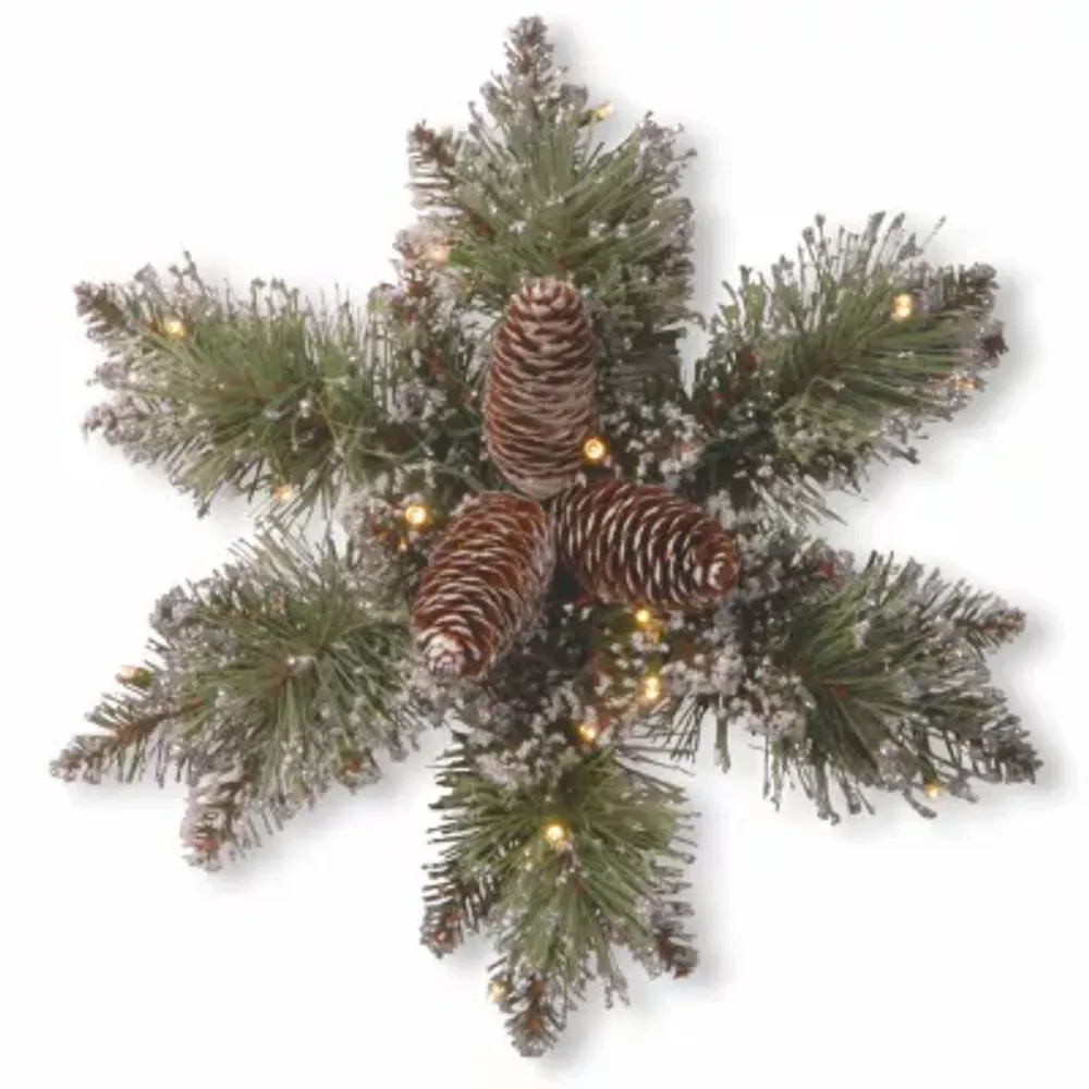 National Tree Co. Glittery Bristle Pine Christmas Yard Art