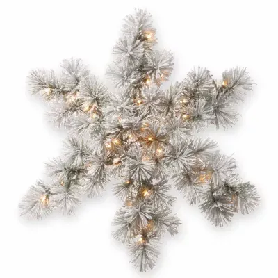 National Tree Co. Bristle Pine Snowflake Christmas Holiday Yard Art
