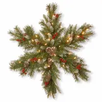 National Tree Co. Frosted Berry Snowflake Christmas Yard Art