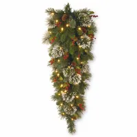 National Tree Co. Wintry Pine Teardrop Swag Christmas Yard Art